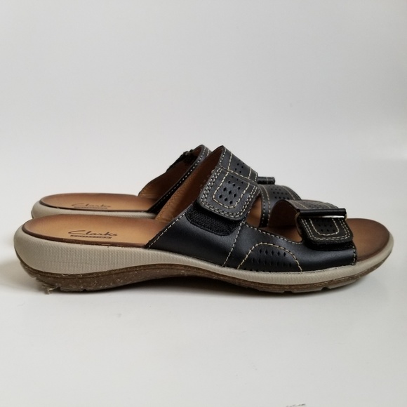 Clarks Collection Leather Slide Sandal - Picture 3 of 5